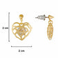 Gold colour Heart shape Smarty Crafted Earring