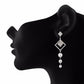 Silver colour Rhombus shape Stone Studded Earring