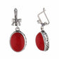 Sivler and Red colour Indo Western design Necklace Set