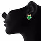 Green colour diamond shape Stone Studded Earring