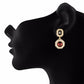 Multicolour colour round shape Stone Studded Earring