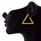 Gold colour Triangle shape smart carving Earring