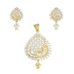 Ethnic Gold Plated CZ Copper Pendant Set for Ladies and Girls