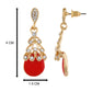 Red colour Drop Design Hanging Earrings for Girls and Women