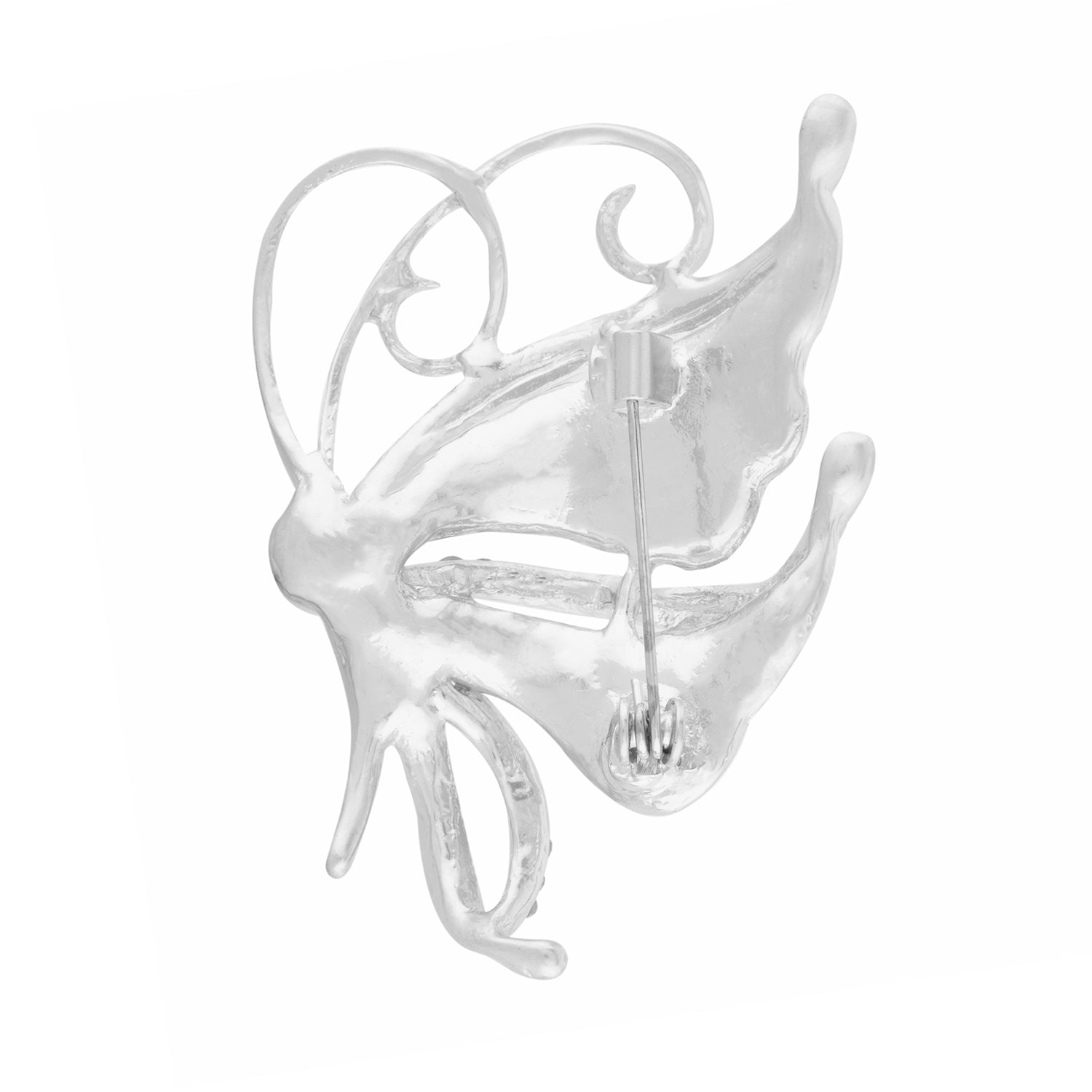 Contemporary Silver Colour Alloy Brooch for Men and Women