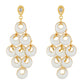 Dashing White and Gold Colour Bunch of Circles Design Earring for Girls and Women