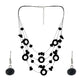 Black Colour Layered Necklace and Earrings for Girls and Women