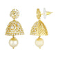Smart Gold Plated CZ Copper Jhumki with Pearl Hanging for Ladies and Girls