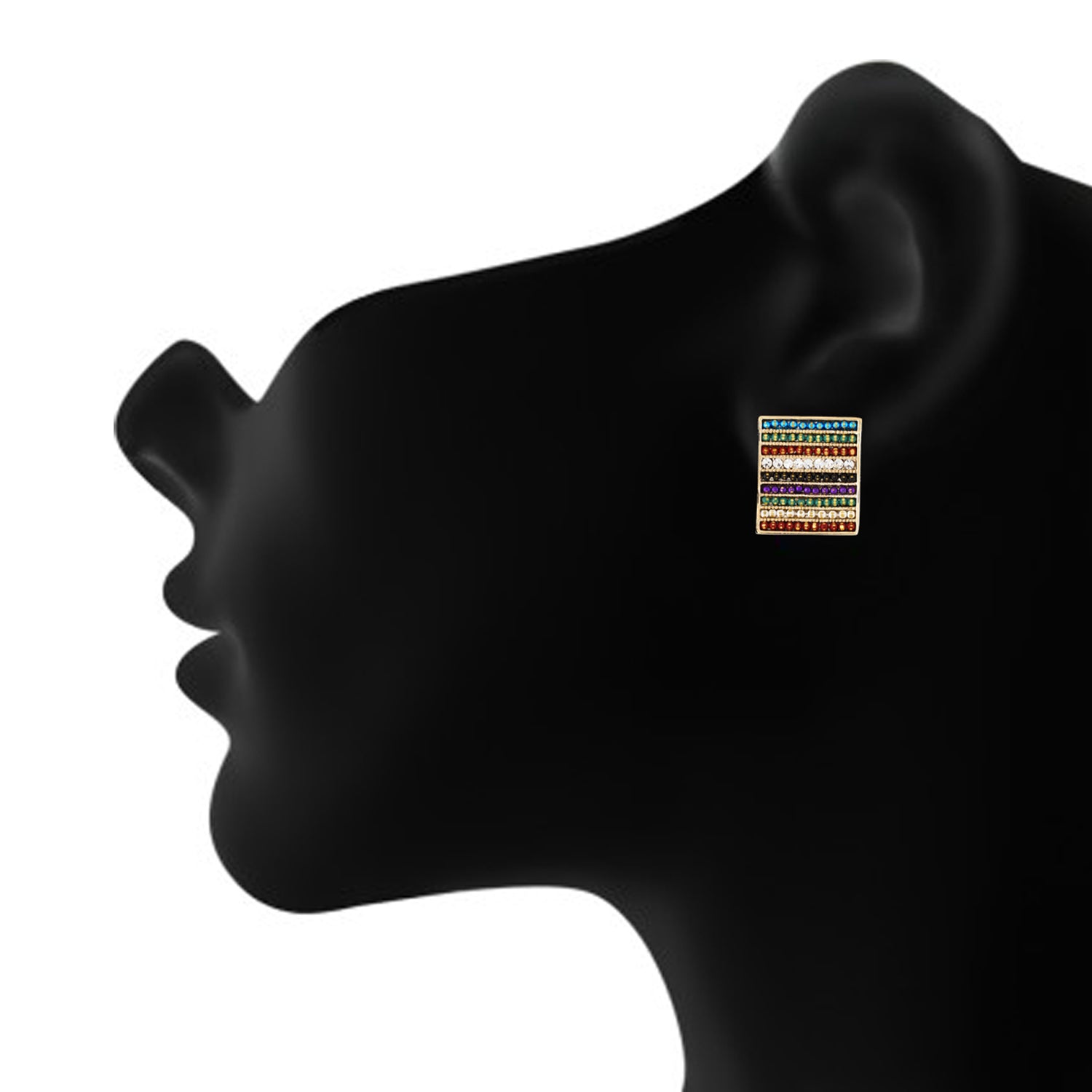 Wonderful Multi Colour Rectangular Shape Earring for Girls and Women