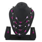 Pink Colour Layered Necklace and Earrings for Girls and Women