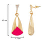 Classy Pink and Gold Colour Drop Shape Earring for Girls and Women