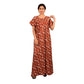 Printed Rayon Nighty For Women - Red