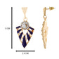 Purple colour Triangular Design Hanging Earrings for Girls and Women
