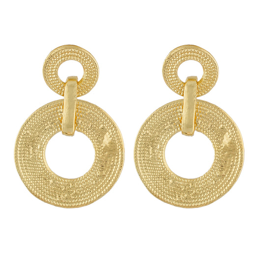 Gorgeous Gold Colour Round Shape Earring for Girls and Women