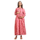 Printed Rayon Pregnancy Kurti For Women - Pink