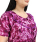 Printed Cotton Nighty For Women - Purple