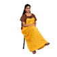 Printed Cotton Nighty For Women - Yellow