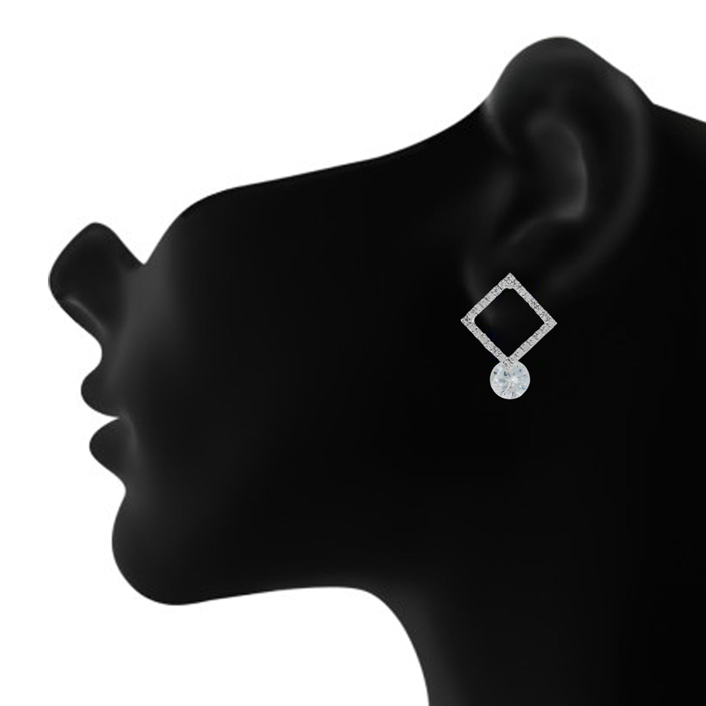 Impressive Silver Colour Rhombus Design Earring for Girls and Women