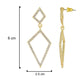 Dazzling Gold Colour Geometrical Design Earring for Girls and Women