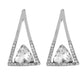 Silver colour Triangular Design Hanging Earrings for Girls and Women