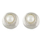 Trendy Silver Colour Round Shape Alloy Clip On Earrings for Girls with Non Pierced Ears