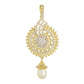 Traditional Gold Plated CZ Copper Pendant Set for Ladies and Girls