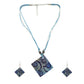 Blue colour Rhombus design Necklace Set for girls and women