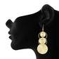 Gold Colour Round Shape Ear Long Hangings for Girls and Womens