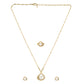 Gold Matinee  Pendant Set  With Hangings & Ring For Girls and Women