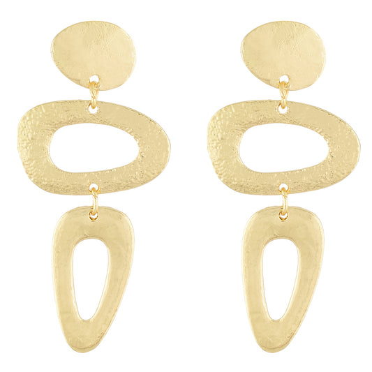 Glamorous Gold Colour Geometrical Shape Earring for Girls and Women