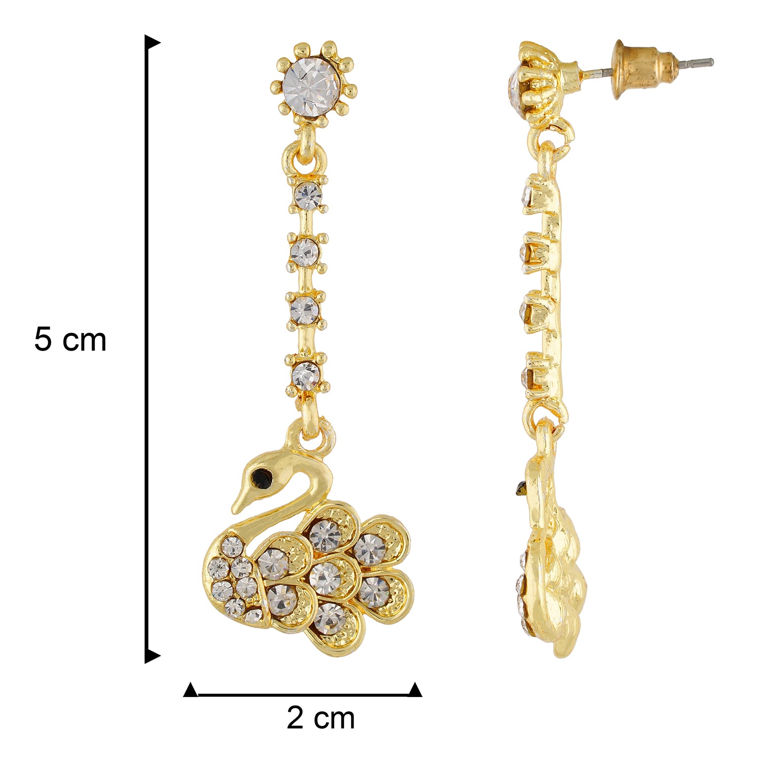 Buy Zemene Duck American Diamond Gold Plated Designer Mangalsutra Earring  Ring Jewellery Online at Best Prices in India  JioMart