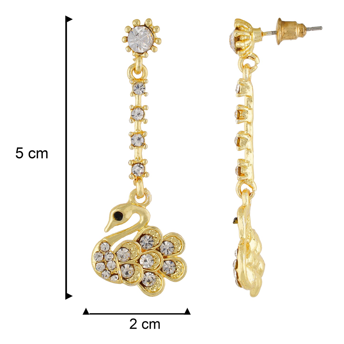 Amazing Gold Colour Duck Hanging Design Earring for Girls and Women