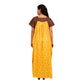 Printed Cotton Nighty For Women - Yellow