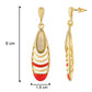 Trendy Pink and Gold Colour Drop Shape Earring for Girls and Women