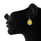 Spectacular Yellow and Oxide Silver Colour Drop Shape Earring for Girls and Women