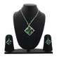 Green colour Rhombus design Necklace Set for girls and women